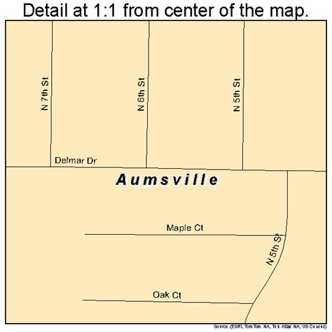 Aumsville Oregon Street Map 4103250