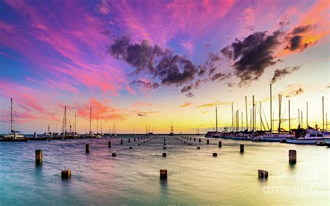 Keehi Small Boat Harbor Sunset Colors Photograph by Phillip Espinasse ...