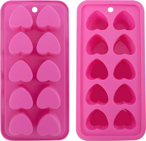 Amazon.com: Heart-shaped Ice Cube Trays,Fun Silicone Ice Cube Trays for ...