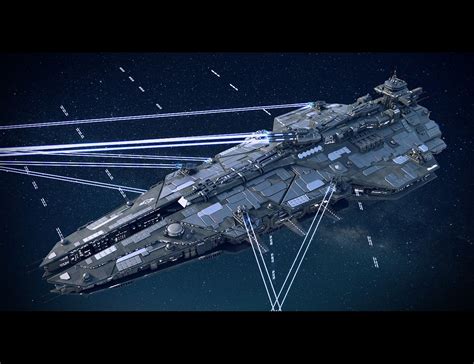 ArtStation - Space Battleship, Misuo WU | Space ship concept art, Space ...