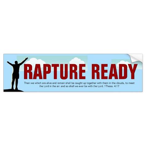 Rapture Ready Bumper Sticker | Zazzle | Rapture, Rapture ready, Bumper ...