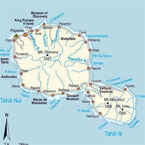 Large Tahiti Island Maps for Free Download and Print | High-Resolution ...