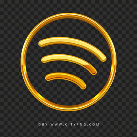 HD Gold Spotify Logo Icon PNG | Citypng