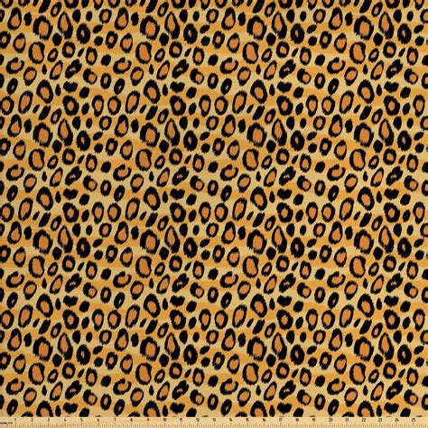 Leopard Print Fabric by The Yard, Spotty Jungle Safari Feline Print ...