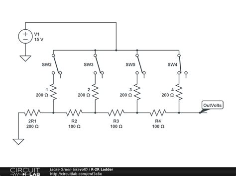 R 2r Ladder Circuit - Circuit Diagram