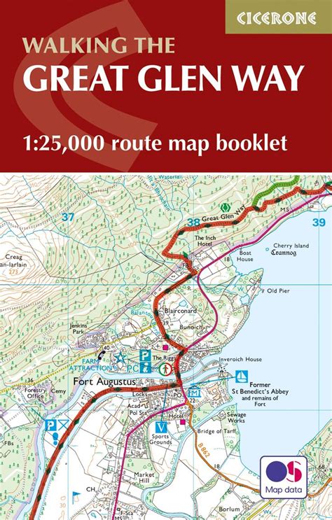 77 mile (123km) Great Glen Way National Trail map booklet showing route ...