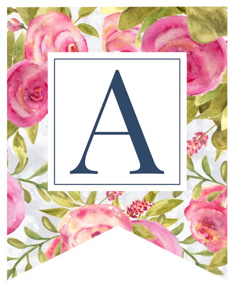 Free Printable Floral Banner Letters | Paper Trail Design