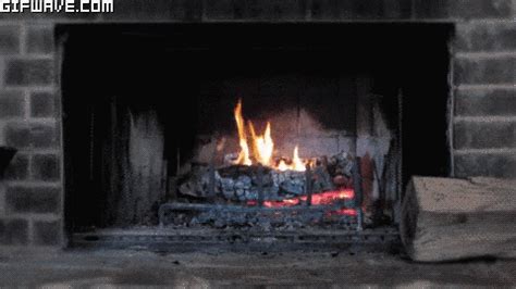 Winter Fireplace GIF - Winter Fireplace Snow - Discover & Share GIFs