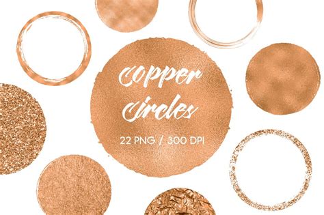 Copper Circles Clip Art (70761) | Illustrations | Design Bundles