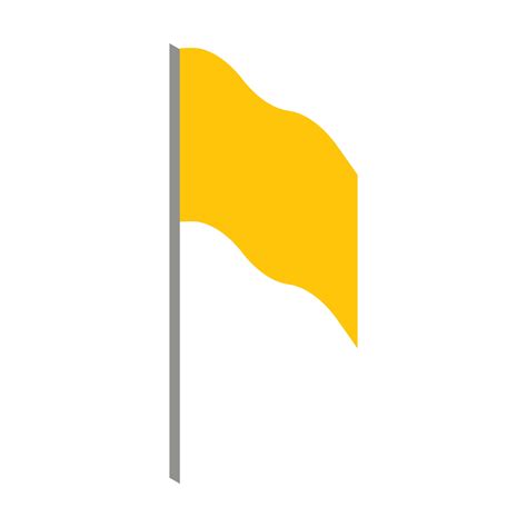 Yellow flag icon, isometric style 15201273 Vector Art at Vecteezy