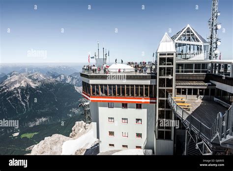 Tyrolean Zugspitze Cable Car, top station Stock Photo - Alamy