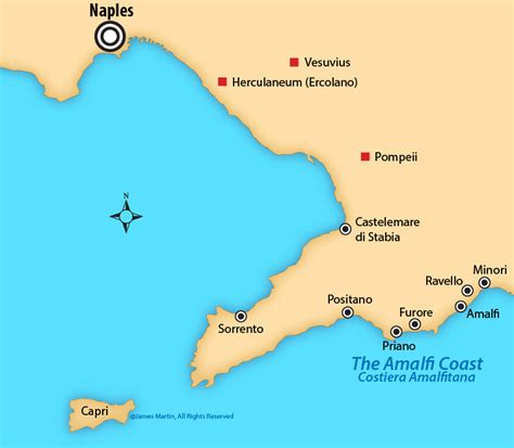 Amalfi Coast Italy Map and Guide to Top Towns to Visit | Martha's Italy