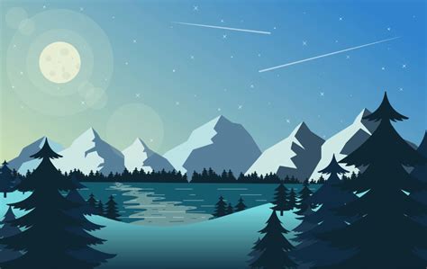 Vector Landscape Illustration | Illustration de paysage, Paysage ...