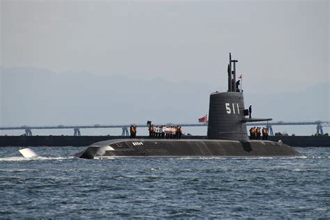 JMSDF Commissioned its 1st Li-Ion Battery Submarine SS-511 JS Ōryū お ...