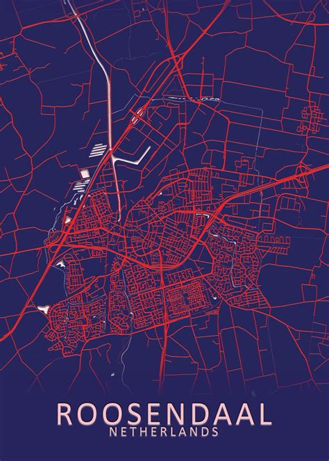 'Roosendaal Netherlands' Poster by City Map Art Prints | Displate