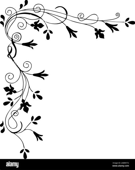 Black Flower Border Designs