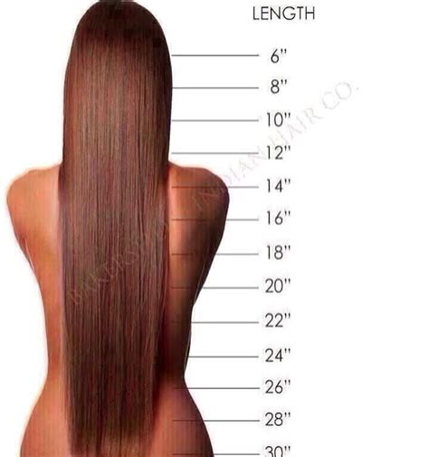 hair extension length chart