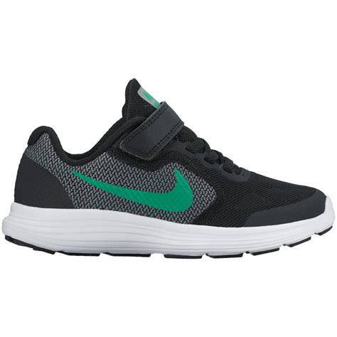 Nike - Nike Kids' Preschool Revolution 3 Running Shoes - Black/Green ...