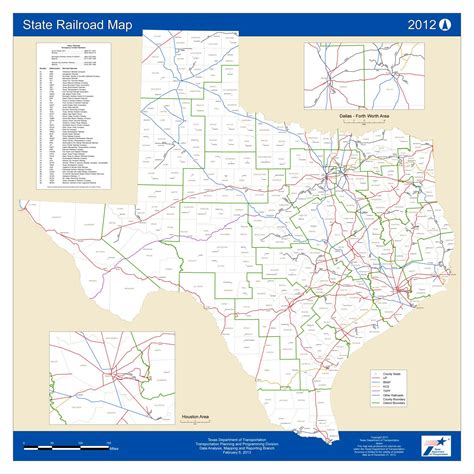 Texas State Railroad Map: 2012 - Side 1 of 1 - The Portal to Texas History