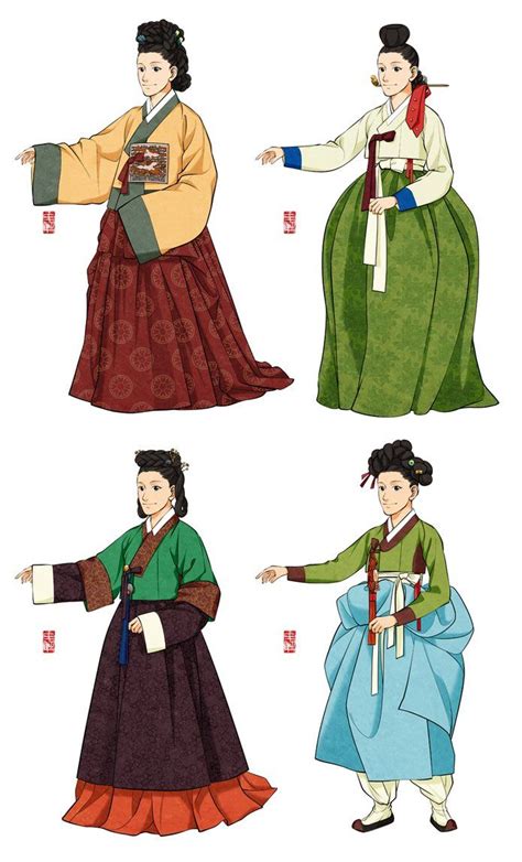 Joseon Dynasty Ladies by Glimja | Korean traditional dress, Hanbok ...