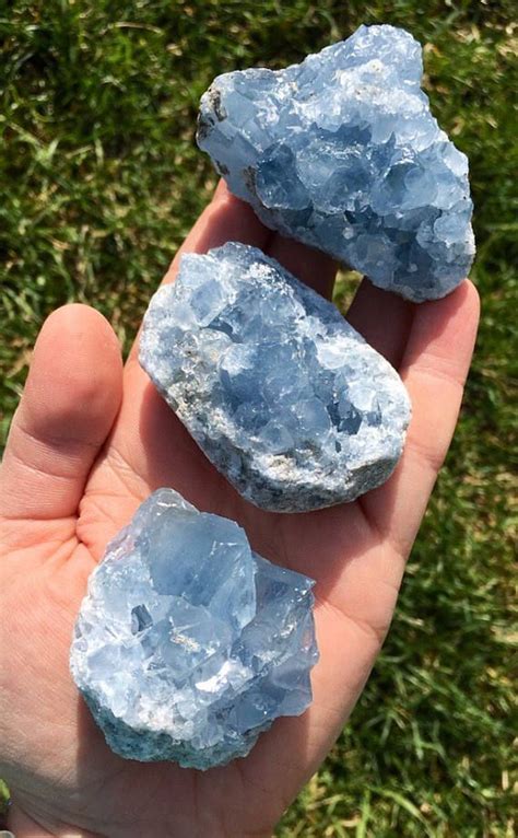 Raw Celestite Cluster 0.5 6.5 Blue Celestite Geode Rough Celestine ...