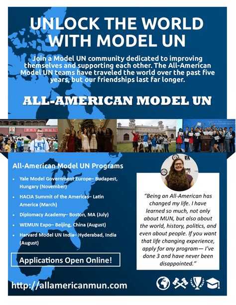 Call for All-American Model UN Applications | All-American Model United ...