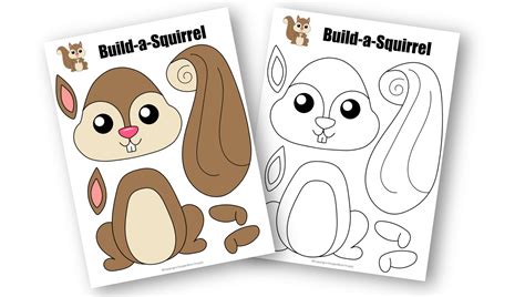 Printable Squirrel Craft Template