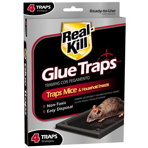 Real-Kill Glue Trap, Traps Mice & Household Insects, 4 Pack - Walmart.com