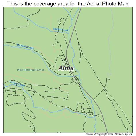 Aerial Photography Map of Alma, CO Colorado