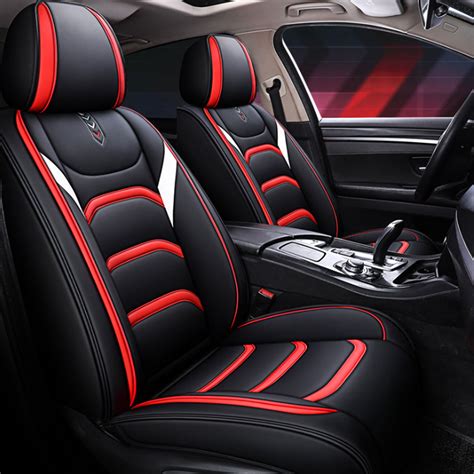 1PC PU Leather Universal Car Seat Covers Breathable Auto Seat Protector ...