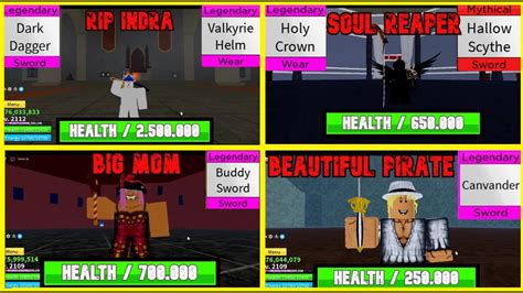 3 Sea Bosses Health And drop's - Blox Fruits - YouTube