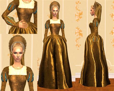 Mod The Sims - 4 Tudor dresses inspired by "The other Boleyn girl"