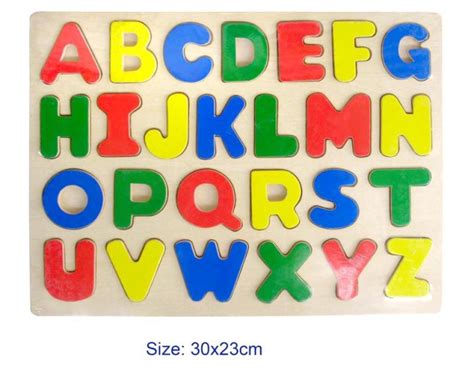 Alphabet Upper Case Puzzle | Wooden | Bramblerose Toy Shop