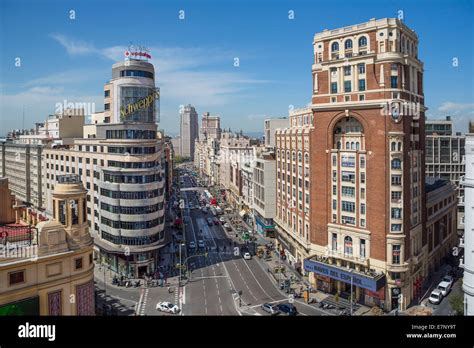 Avenue, Callao, City, Gran Via, Madrid, Spain, Europe, Square ...