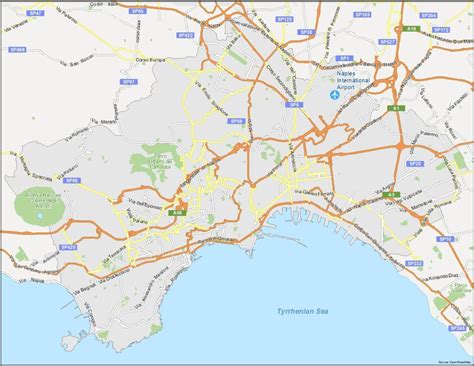 Naples Map, Italy - GIS Geography