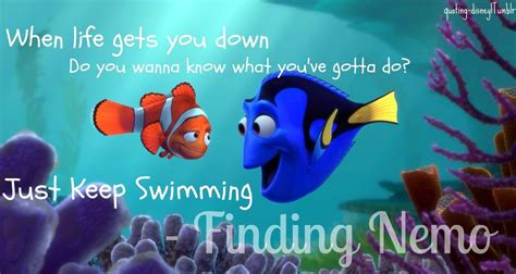 Dory Finding Nemo Just Keep Swimming