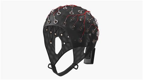 3D EEG Head Cap with Electrodes Black - TurboSquid 2140588