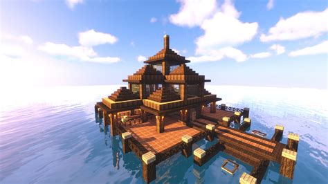 Minecraft - How to Build a Wooden House on Water - 100% Tutorial - Nice ...