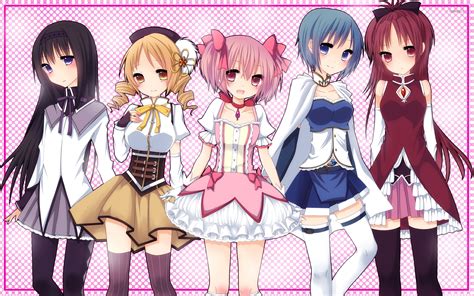 Puella Magi Madoka Magica female characters wallpaper - Anime ...