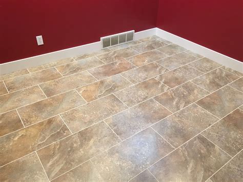 Luxury Vinyl Tile 12x24 100% Waterproof flooring. Not cold like real ...