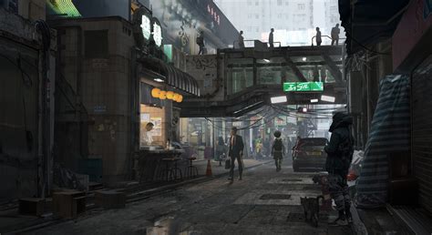 ArtStation - cyberpunk alleyway