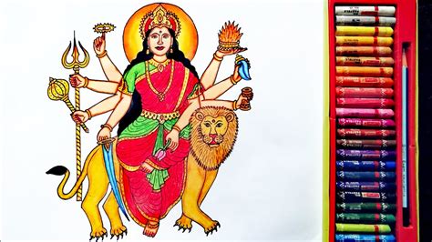 How To Draw Durga Maa Step By Step Easy - Durga Maa Drawing Draw Step ...