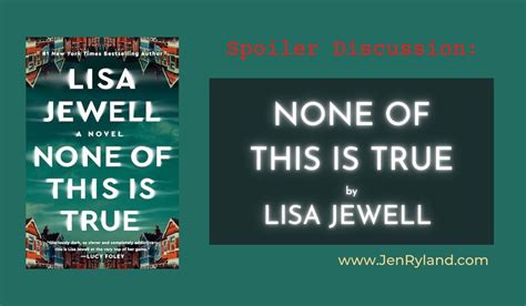 Spoiler Discussion for None of This is True - Jen Ryland Reviews