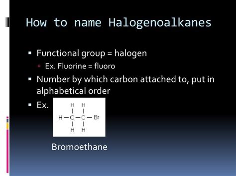 Halogenoalkanes