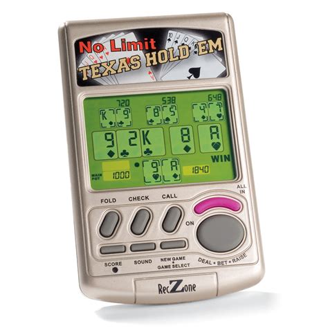 The Handheld Electronic Texas Hold Em Poker Game - Hammacher Schlemmer