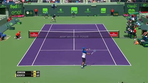 Big Steve Johnson forehand, Miami Open Round 3 - YouTube