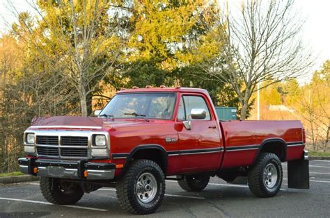 1991 DODGE RAM W250 SINGLE CAB LONG BED 4WD 5.9L CUMMINS TURBO DIESEL ...