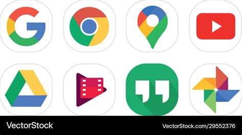 Google icons Royalty Free Vector Image - VectorStock