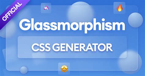 Glassmorphism CSS Generator | Hype4 Academy