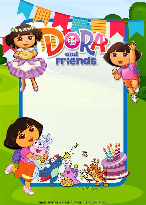 7+ Dora And Friends Birthday Invitation Templates